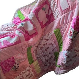 Soft ‘girly’ 48 x58 approx fluffy quilt